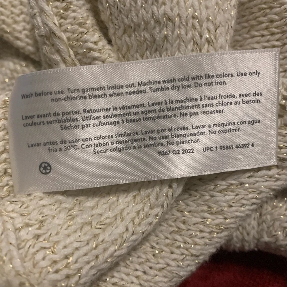 OshKosh girl B'gosh Cream Crew Neck Sweater with Modern Twist Size 8